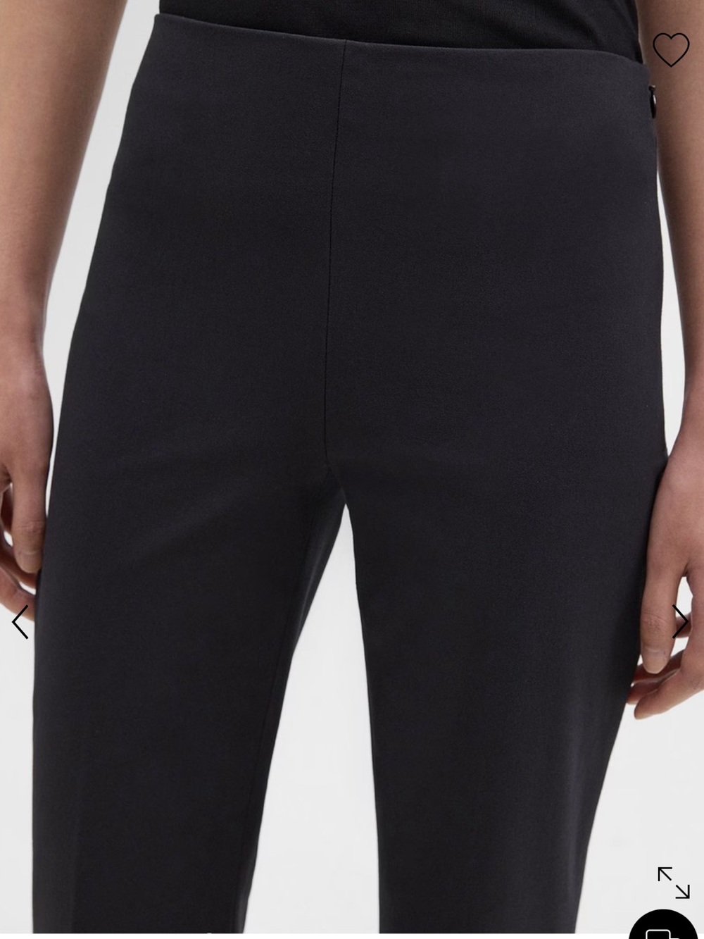 Theory Women's Stretch Cotton Blend Side Zip Ankle Cropped Trousers 4